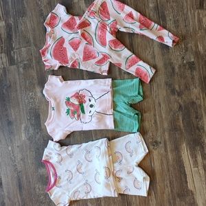 Baby Girls Pajamas Size 12 Months